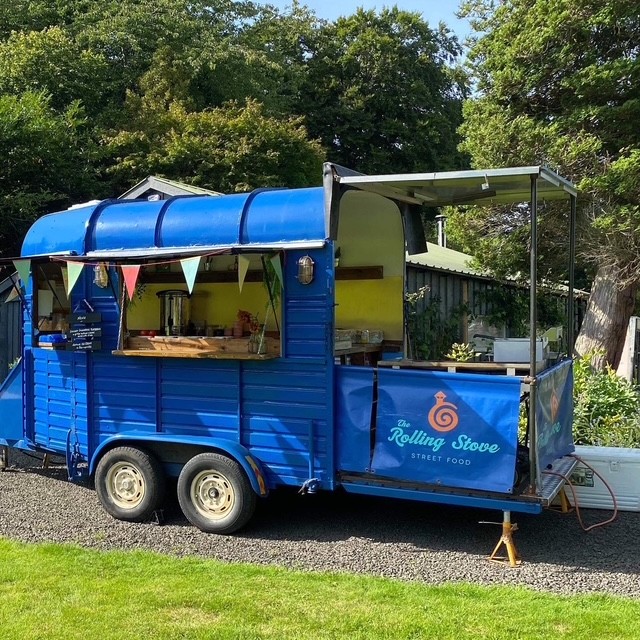Rolling Stone Blue Food Truck ready to serve
